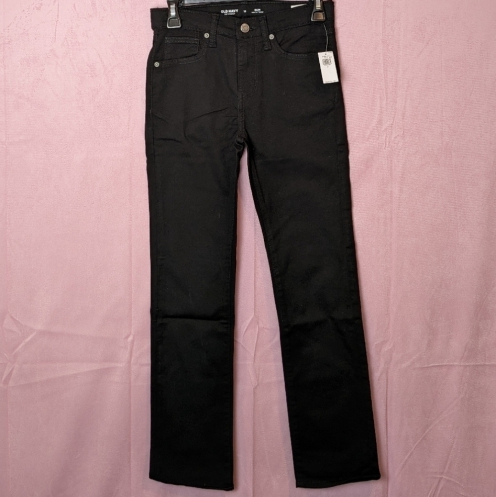 Old Navy Kids 360 Stretch Slim Built in Tough Black Jeans size 12